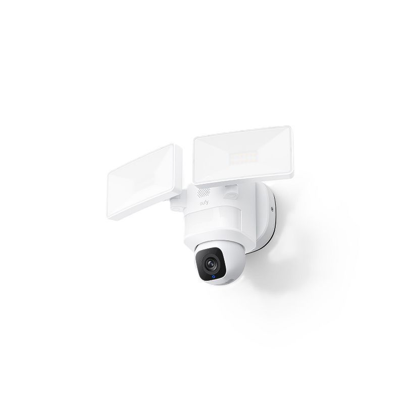 White Outdoor Wi-Fi Floodlight Security Camera with Pan and Tilt