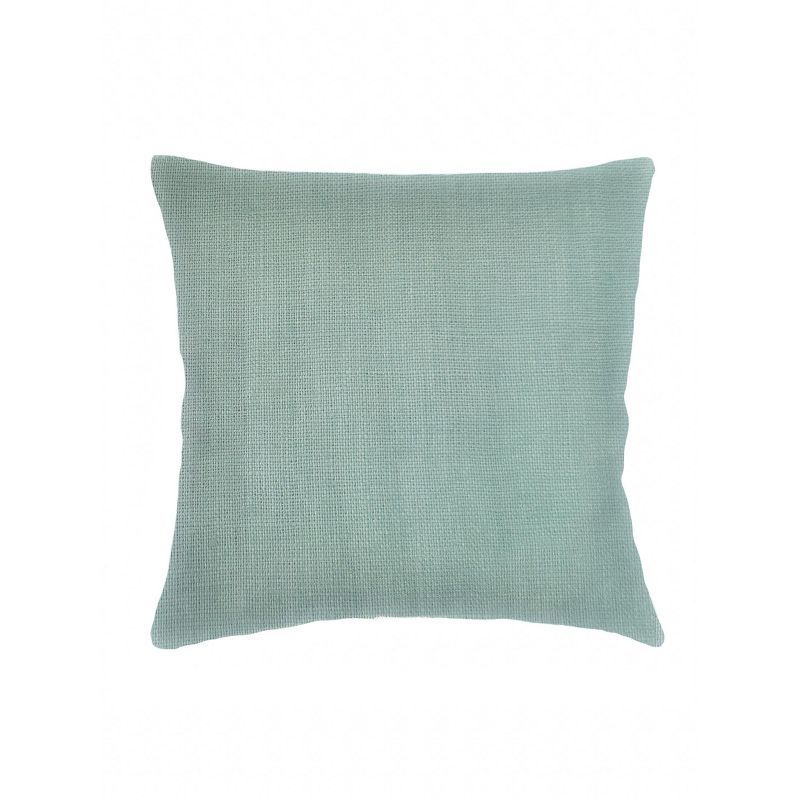 Mint Green Linen Euro Throw Pillow 26x26 with Down Alternative