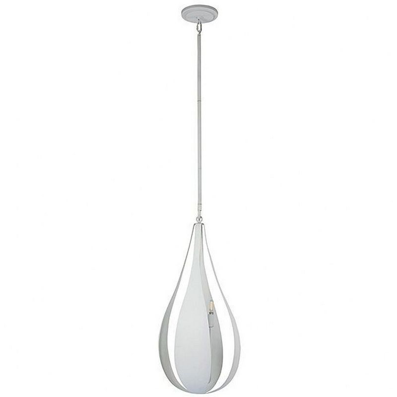 Bali White Cashmere 5-Light Pendant with Painted Metal Shade