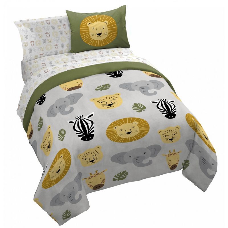 Safari Friends Organic Cotton Queen Kids Bed Set