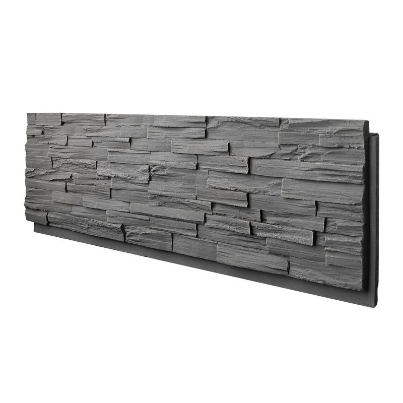 Gray Faux Stone 3D Decorative Wall Panel