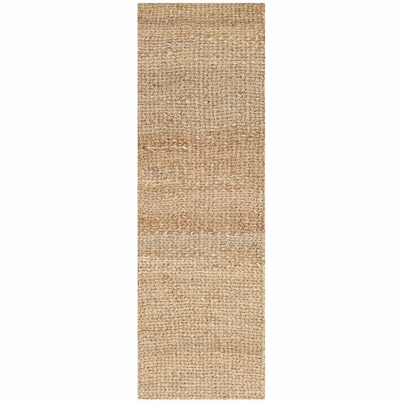 Natural Jute Hand-Knotted Non-Slip Runner Rug, 27" x 6"