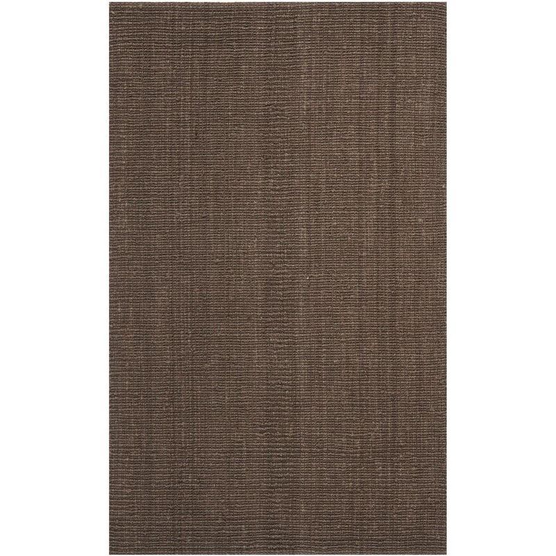 Handmade Brown Wool Reversible Area Rug, 6' x 9'