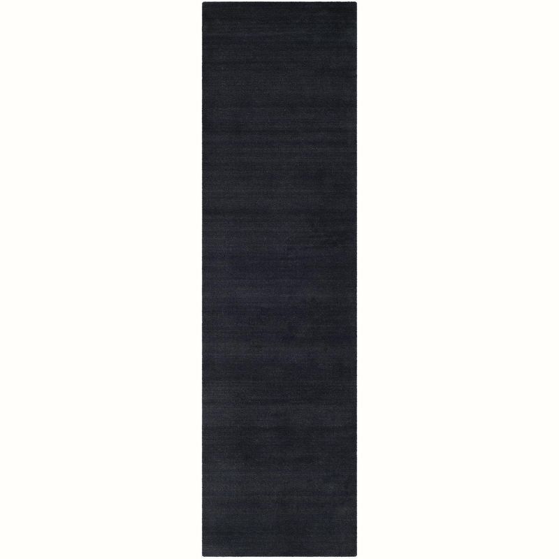 Himalaya Black Hand Tufted Wool Runner Rug