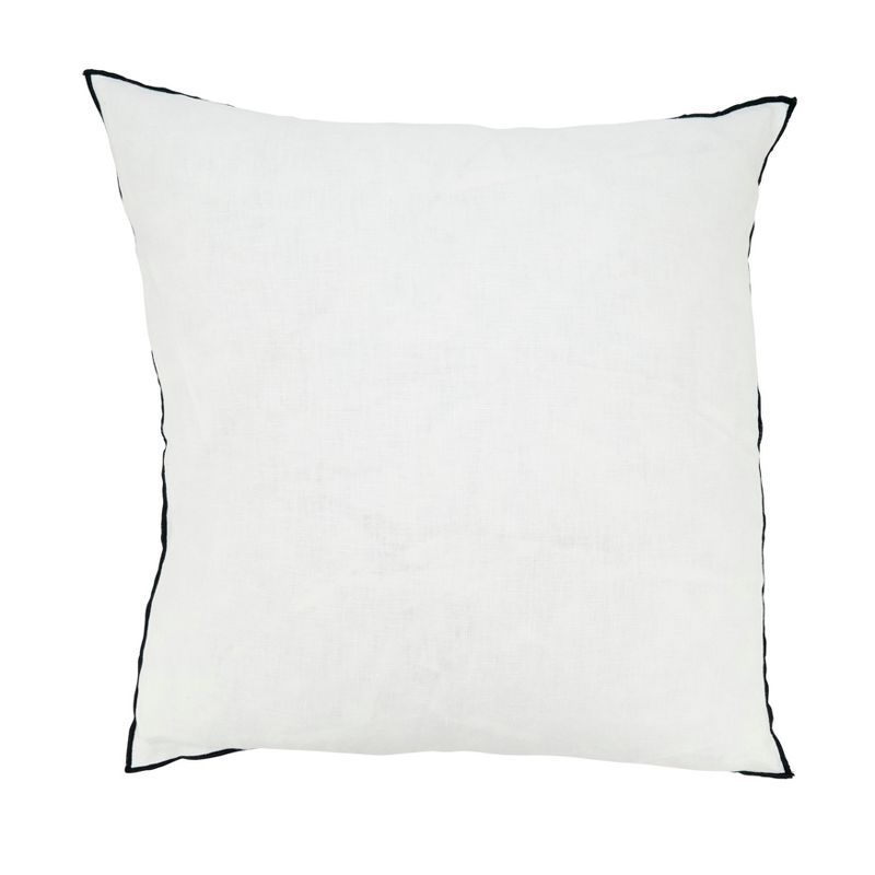 20" Square Linen Nature Throw Pillow with Removable Cover