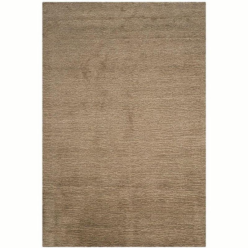 Himalaya Brown Hand-Knotted Wool 8' x 10' Shag Rug