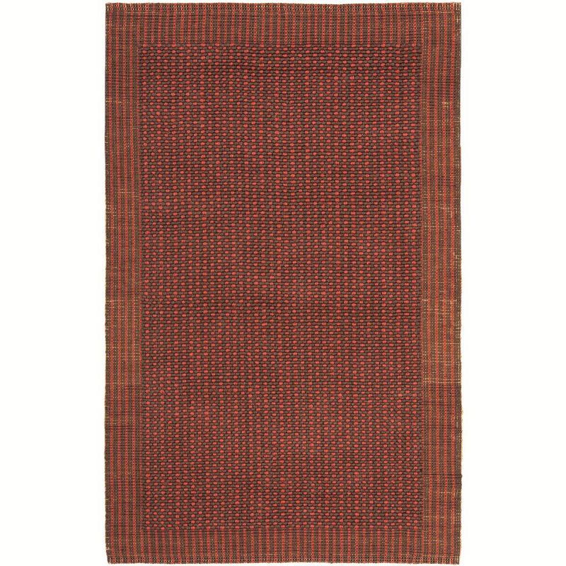 Handmade Brown and Rust Cotton Braided Area Rug 3' x 5'