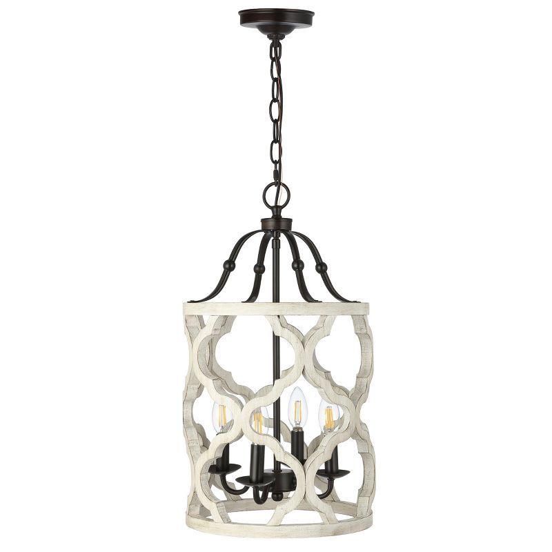 Quinby 12" Contemporary Farmhouse Pendant in Oil-Rubbed Bronze and Black