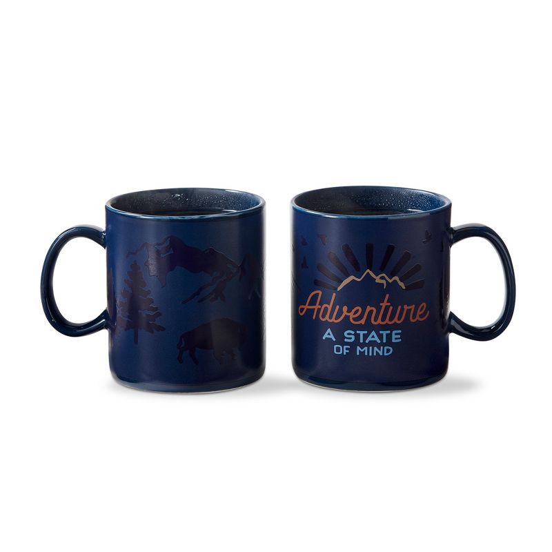 Blue Ceramic Adventure Heat Changing Mug 16 oz