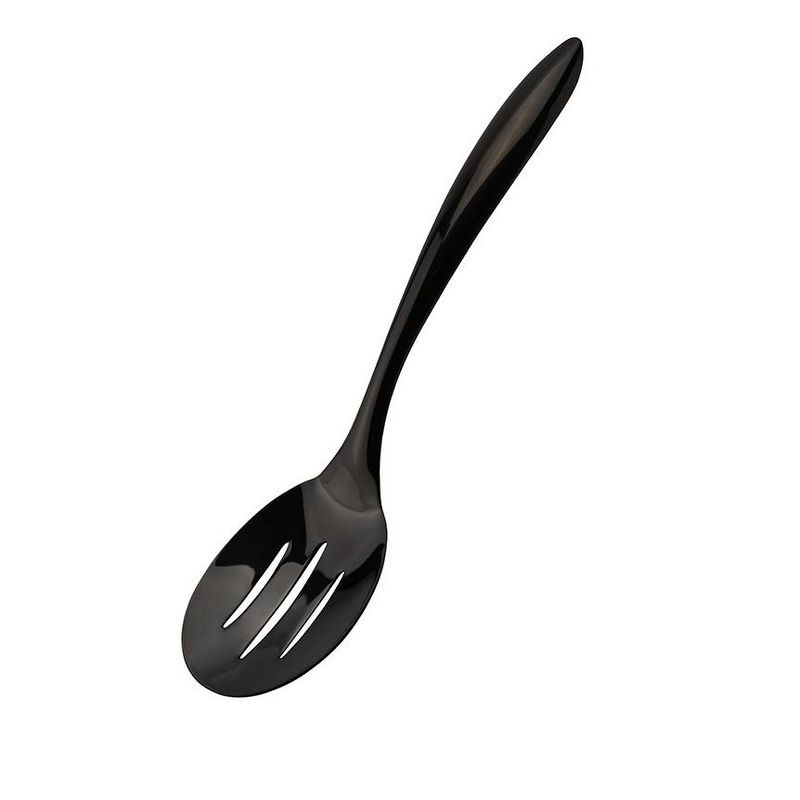 Black Stainless Steel 10" Mini Slotted Spoon