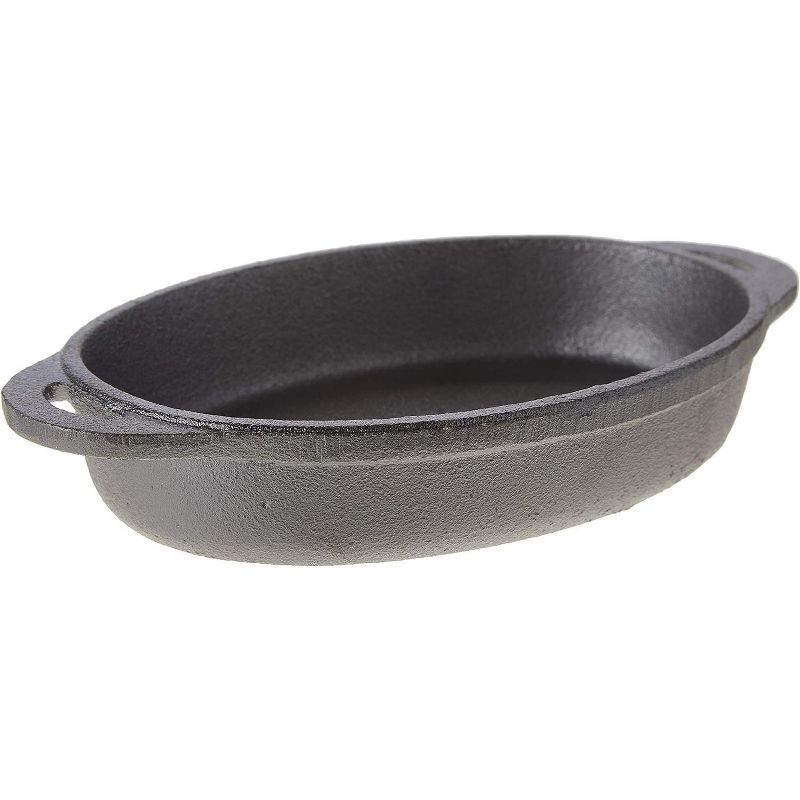 Old Mountain Pre-Seasoned Cast Iron Oval Single Serve Dish with Handles