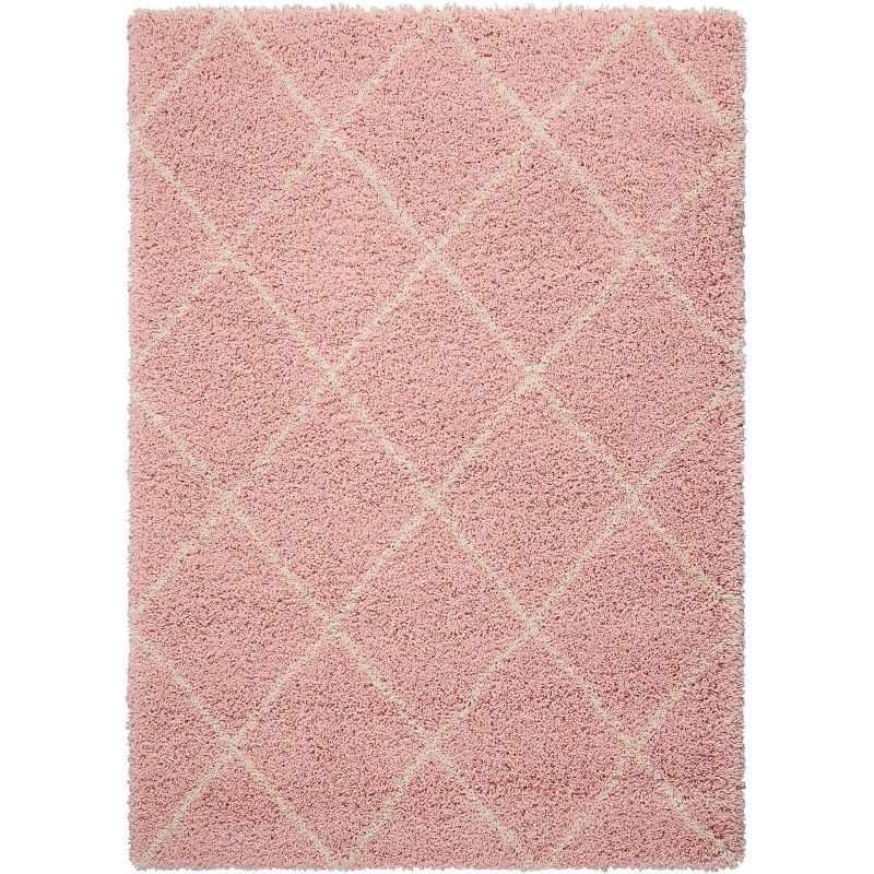 Blush Diamond Shag 8' x 10' Synthetic Fur Area Rug