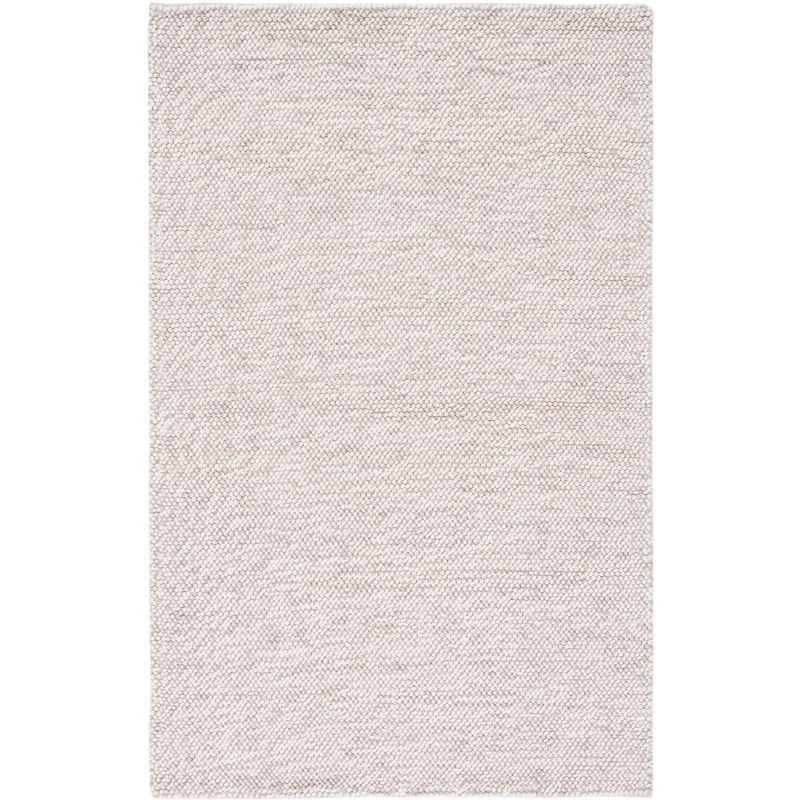 Beige and Ivory Hand-Tufted Wool 8' x 10' Area Rug