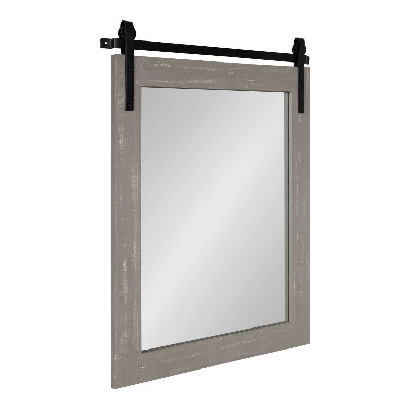 Cates Rustic Gray Full-Length Rectangular Wood Wall Mirror