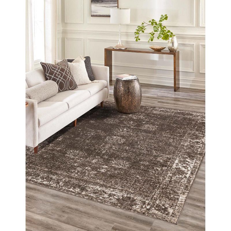 Casino Sofia Brown Rectangular Indoor Easy-Care Rug 5'3" x 8'