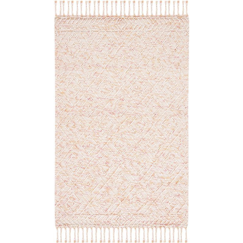 Ivory Hand-Tufted Wool Rectangular Area Rug 6' x 9'