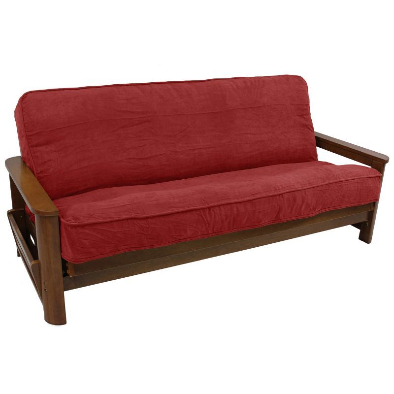 Cardinal Red Microsuede Double Corded Full Futon Cover