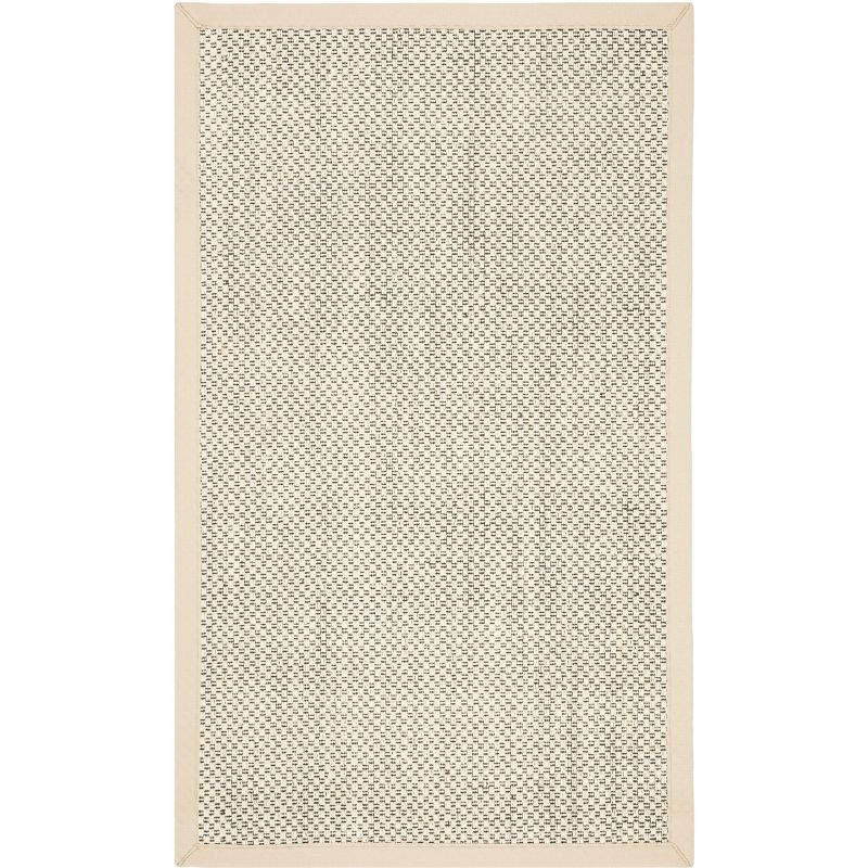 Handmade Black and Ivory Cotton 2'6" x 4' Area Rug