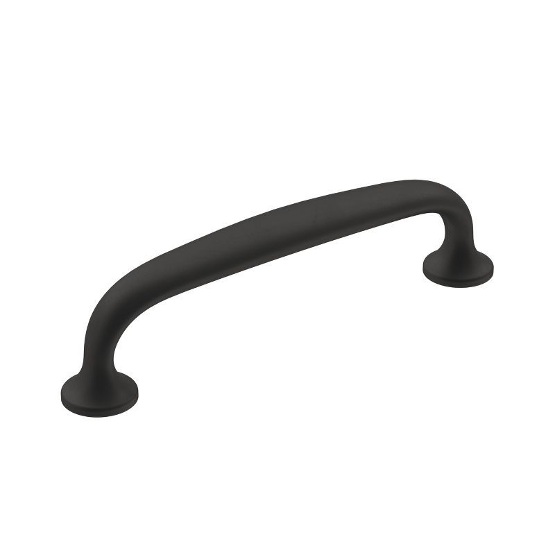 Matte Black Traditional Cabinet Drawer Pull with Mounting Hardware