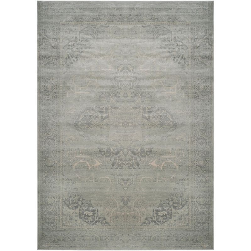 Silver Hand-Knotted Reversible Viscose Area Rug, 8' x 11'