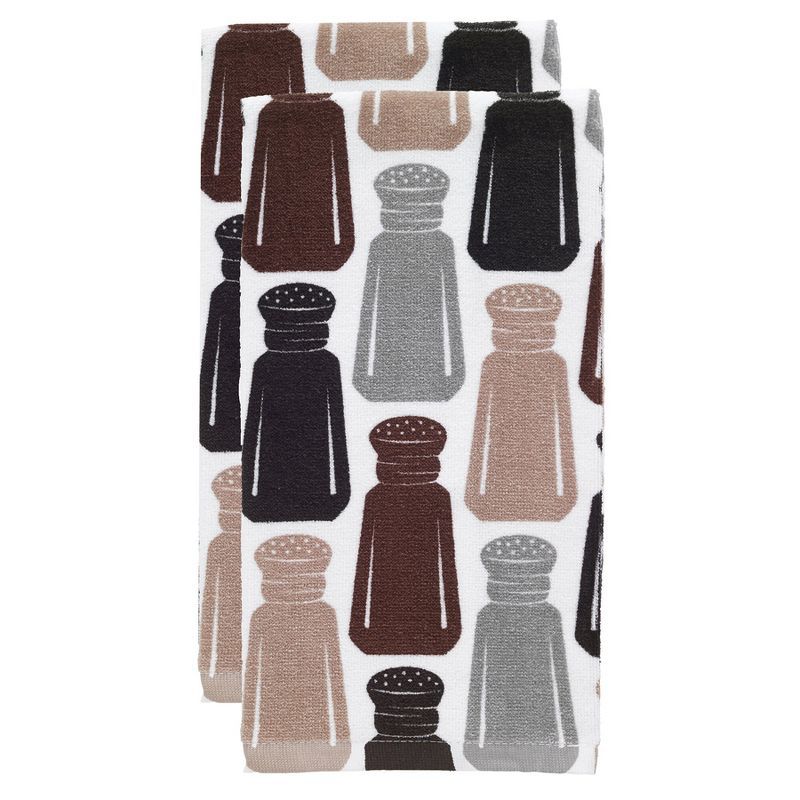 Salt & Pepper Print Cotton Terry Kitchen Towel Set