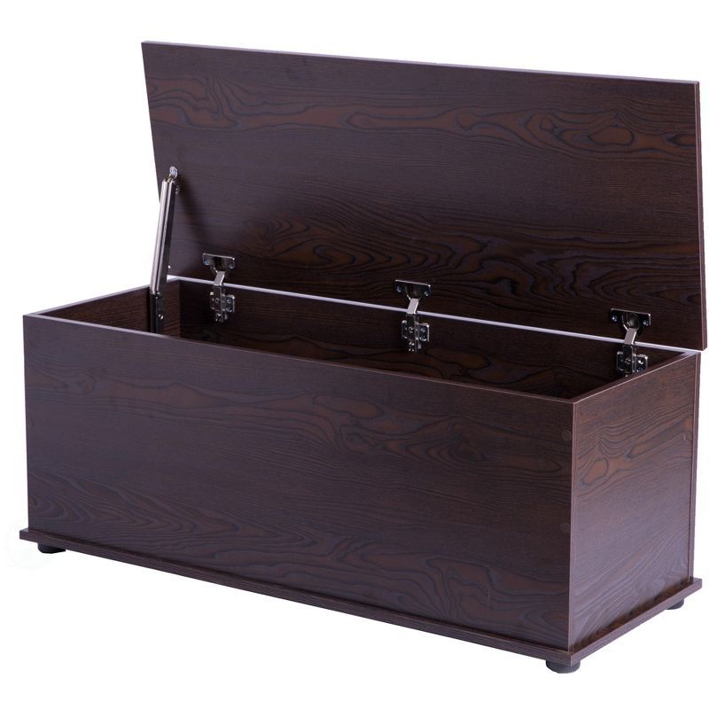 Brown MDF Wooden Toy Storage Box with Soft Closure Lid