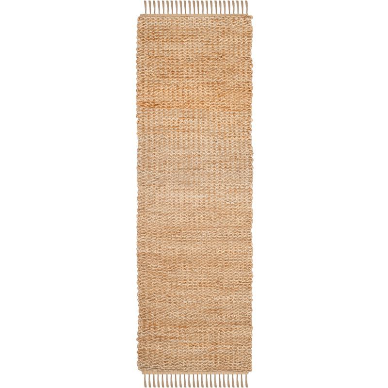 Natural Jute Hand-Woven 2'6" x 6' Runner Rug