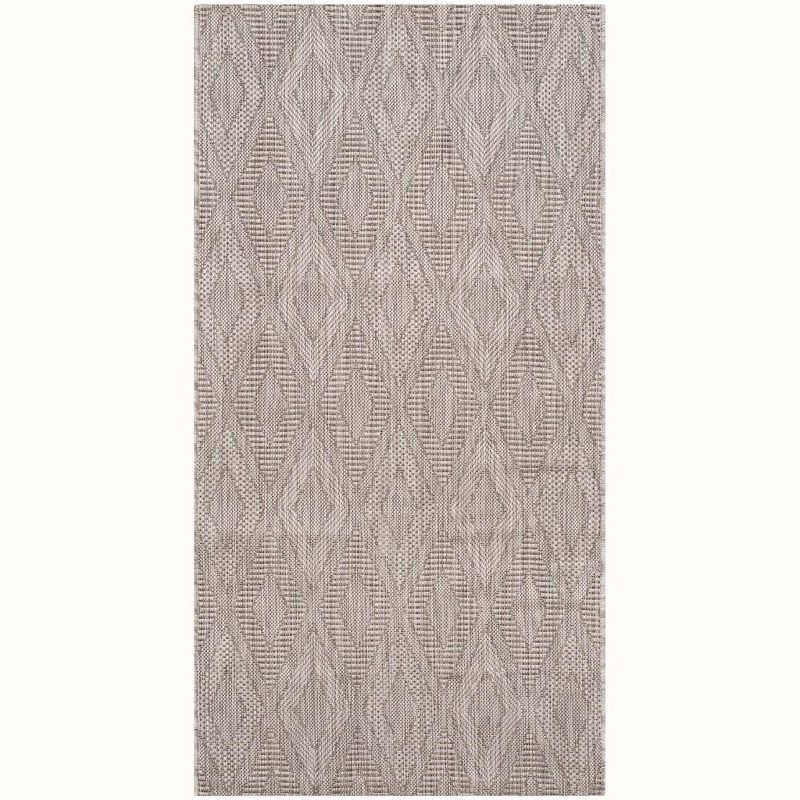 Beige Rectangular Easy-Care Synthetic Area Rug, 31" x 4"