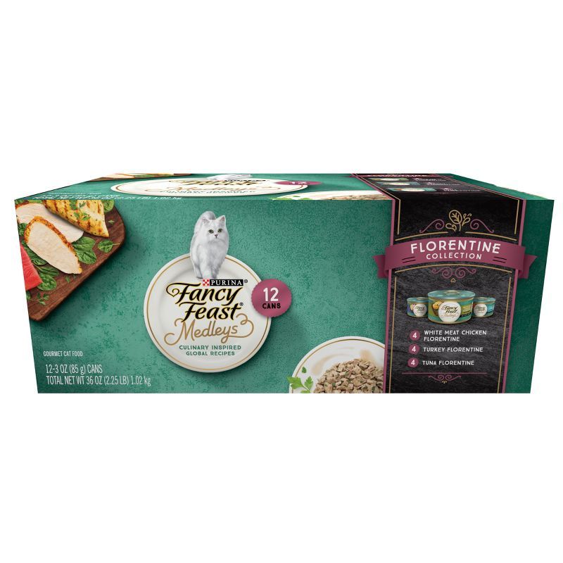 Fancy Feast Medleys Florentine Collection Wet Cat Food Variety Pack