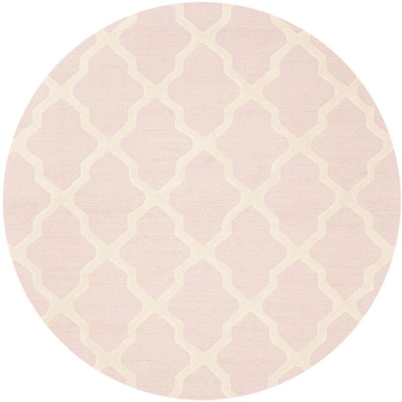 Ivory Elegance 6' Round Hand-Tufted Wool Area Rug