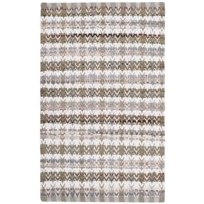 Coastal Charm Handwoven Beige Wool & Cotton Square Rug