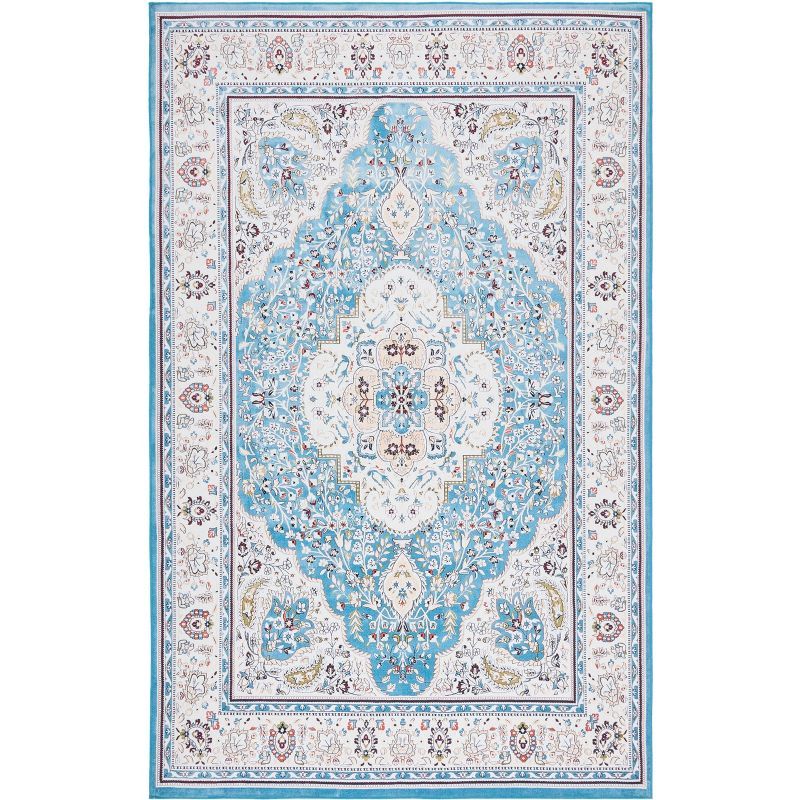 Tucson 3' x 5' Blue Synthetic Rectangular Area Rug