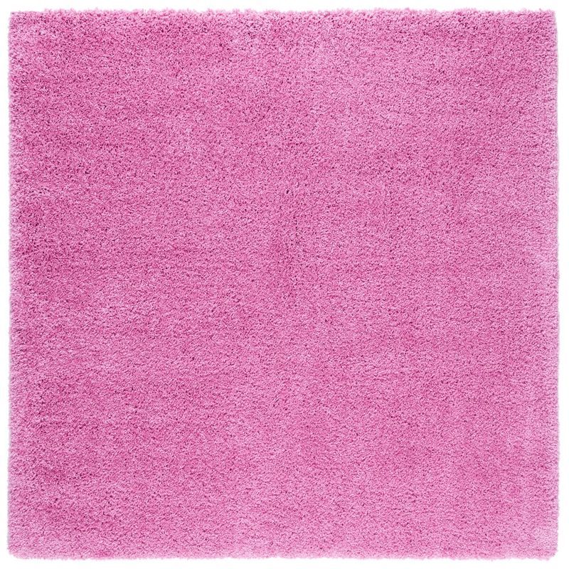 Pink Square Handmade Tufted Shag Area Rug