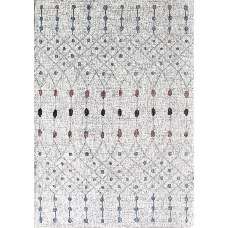 La Paloma Gray Moroccan Tribal 2'6" x 8' Stain-Resistant Area Rug