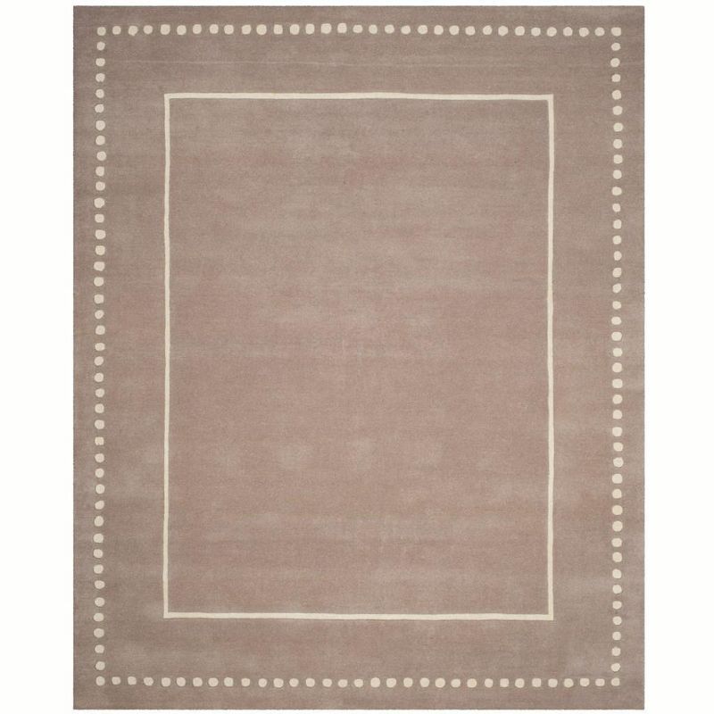 Ivory and Beige Hand-Tufted Wool 9' x 12' Area Rug