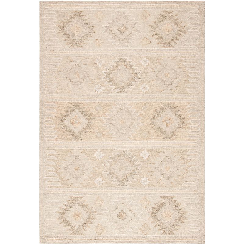 Capri Hand-Tufted Wool Rug in Beige - 5' x 8' Rectangular Design