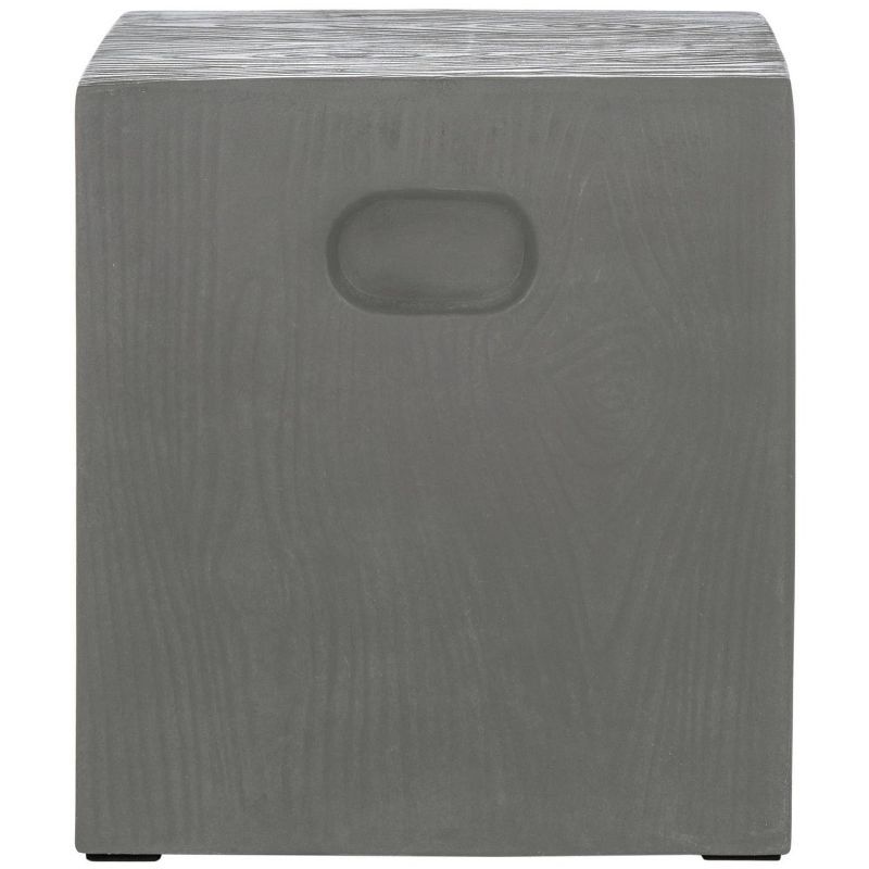 15" Dark Grey Concrete Square Accent Table