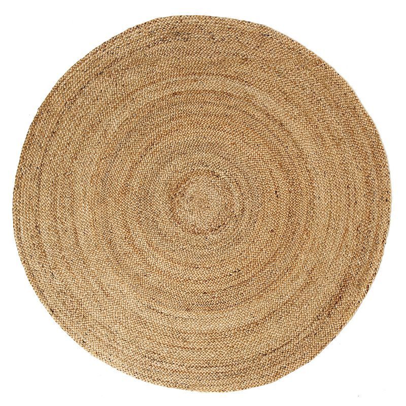 Eco-Friendly Kerala 49'' Round Natural Jute Braided Rug