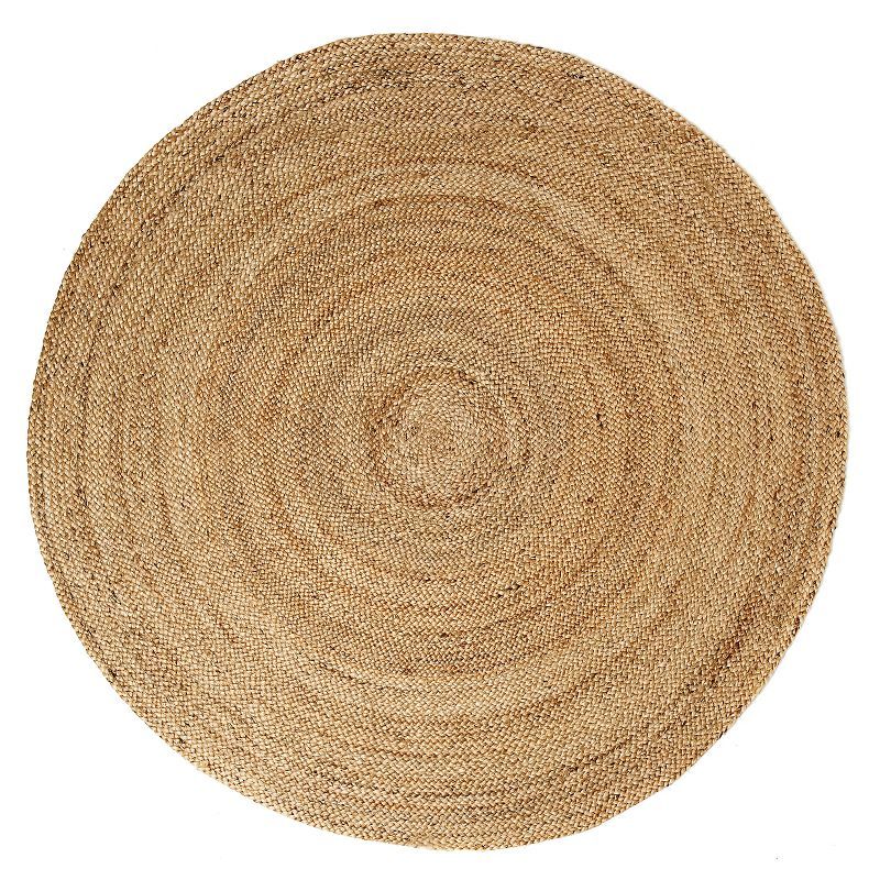 Eco-Friendly Kerala 49'' Round Natural Jute Braided Rug