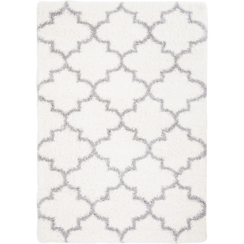 Fontana Gray and Cream 4' x 6' Shag Area Rug