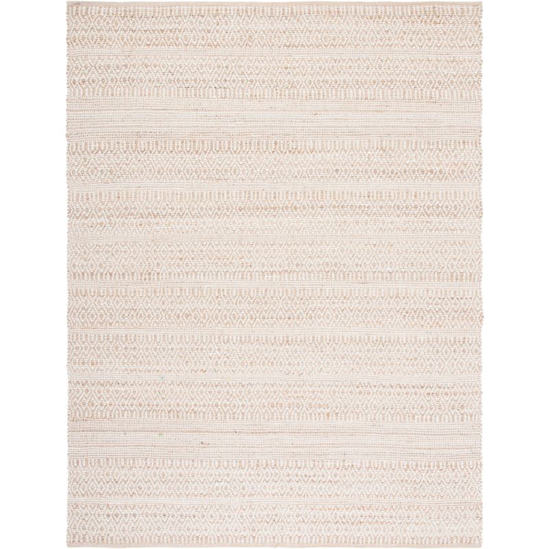 Ivory Hand-Knotted Wool 8' x 10' Area Rug