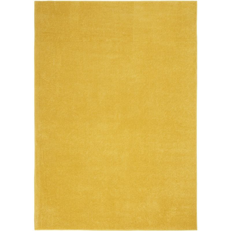 Sunny Yellow 6' x 9' Synthetic Reversible Outdoor Rug