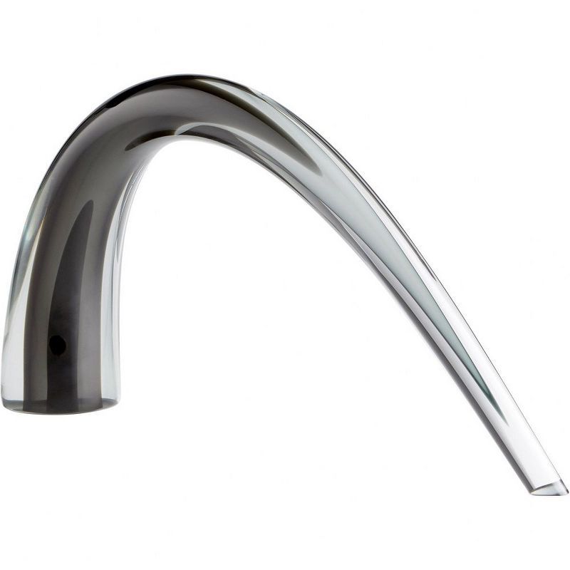 Gray Transparent Glass Contemporary Arch Sculpture