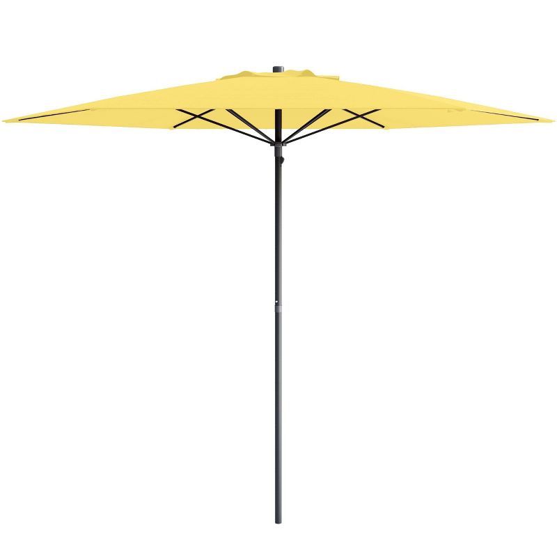 Yellow UV Resistant 7.5ft Beach and Patio Umbrella with Steel Frame