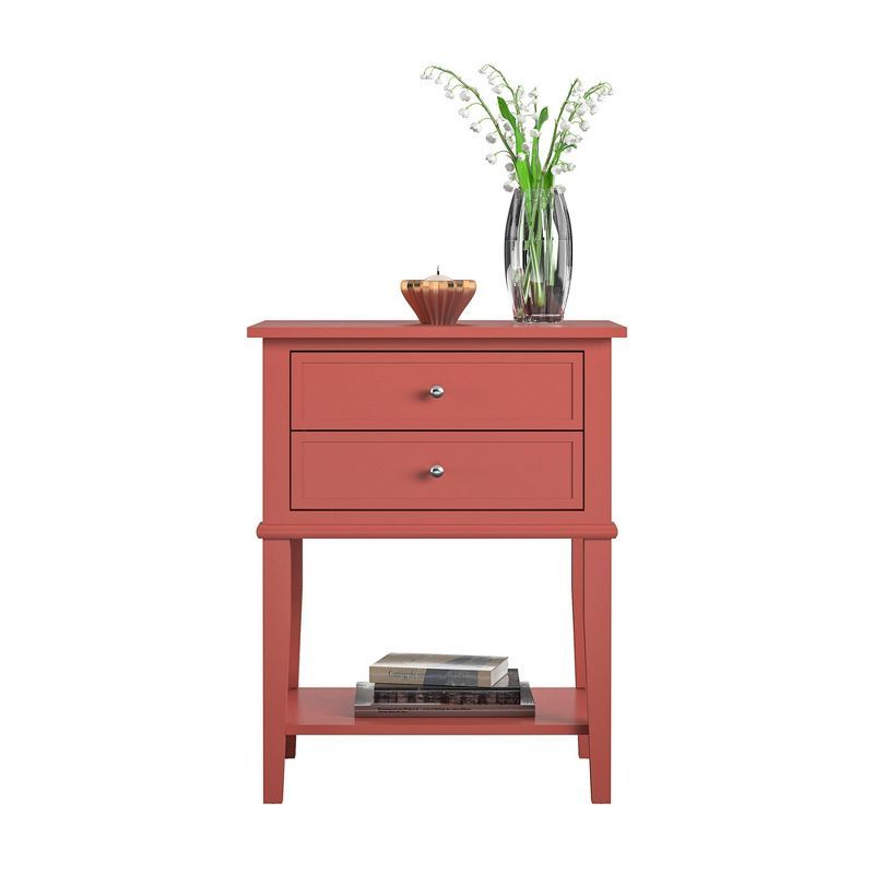 Franklin Terracotta Rectangular Accent Table with Storage