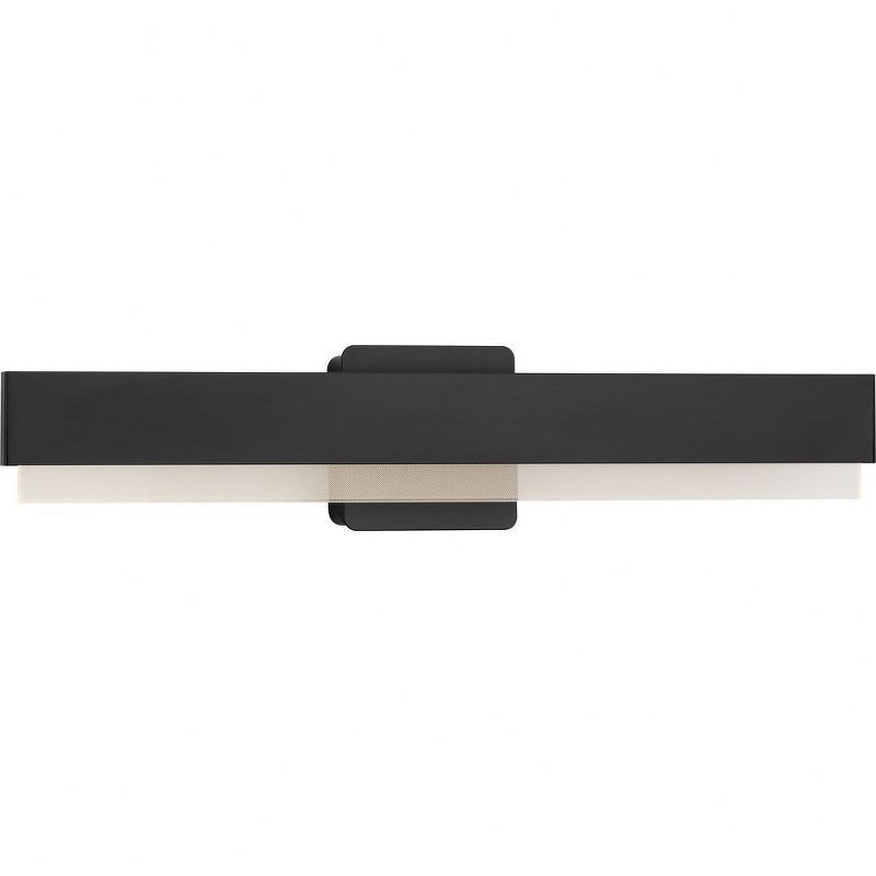 Matte Black 24" LED Vanity Light with Acrylic Shade