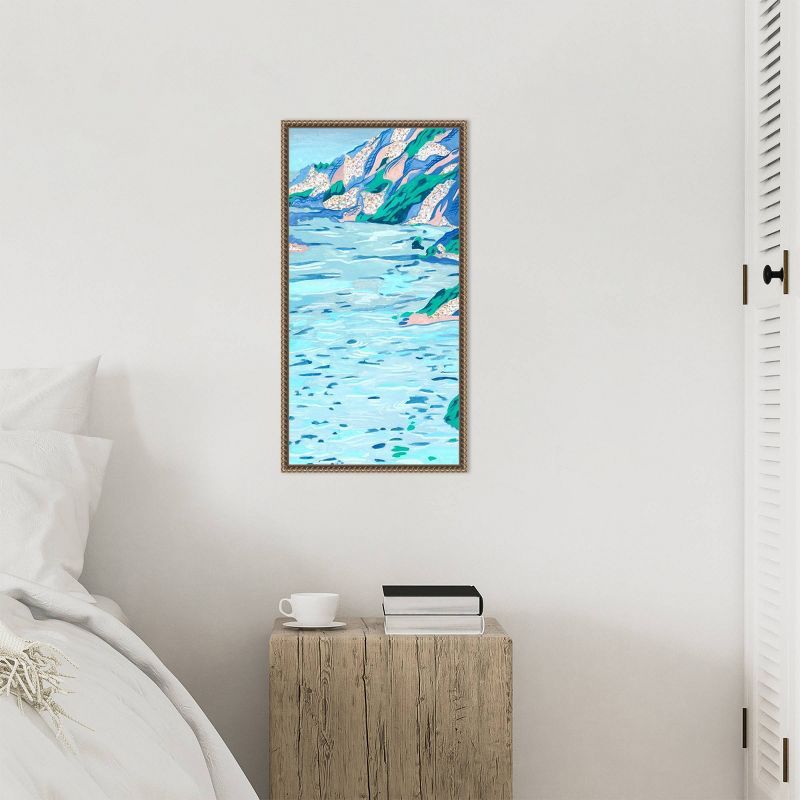 Ideal Vacation I Coastal Canvas Print with Bronze Frame