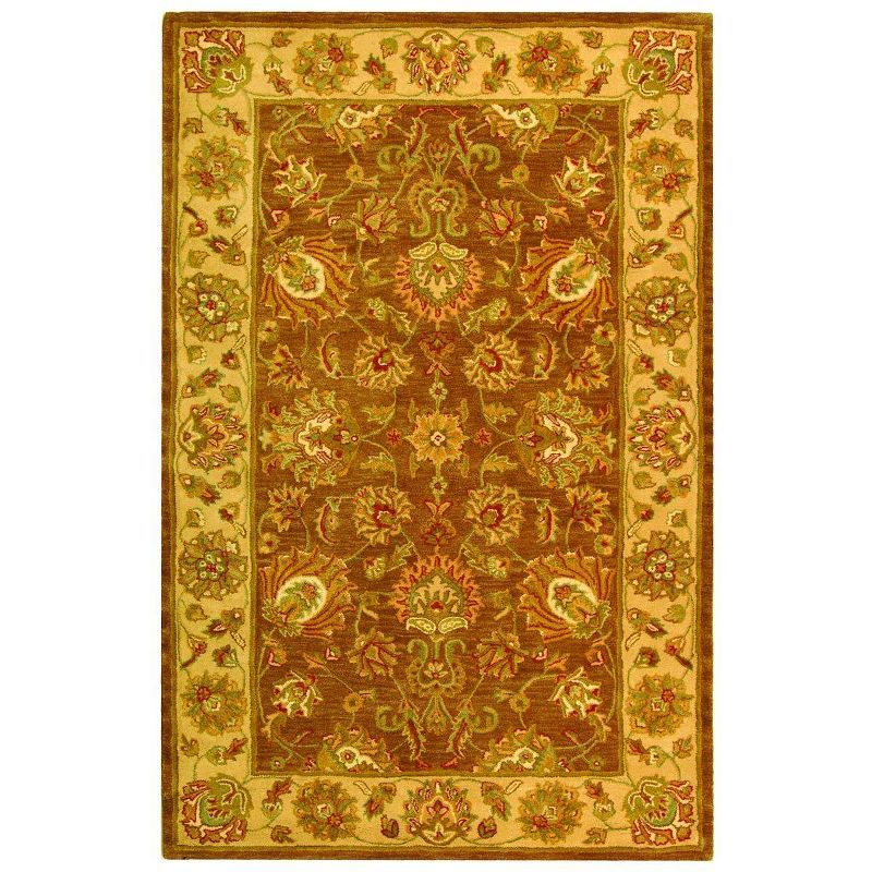 Heritage 6' x 9' Brown and Ivory Hand-Tufted Wool Area Rug
