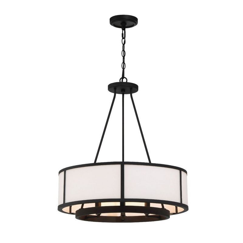 Bryant Black Forged Steel 6-Light Drum Chandelier