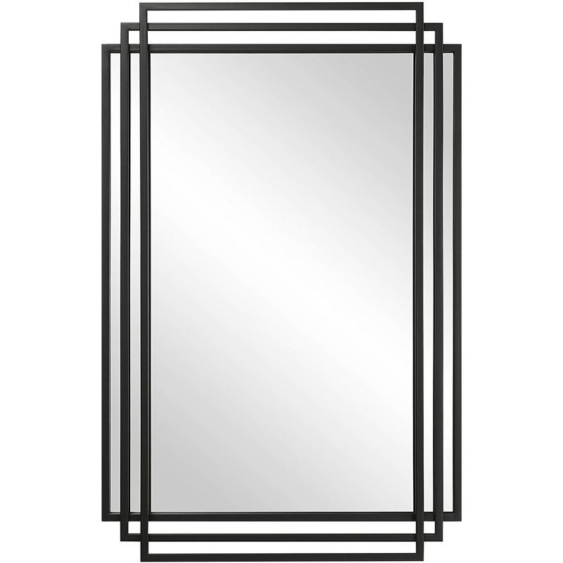 Amherst Black Iron Rectangular Wall Mirror